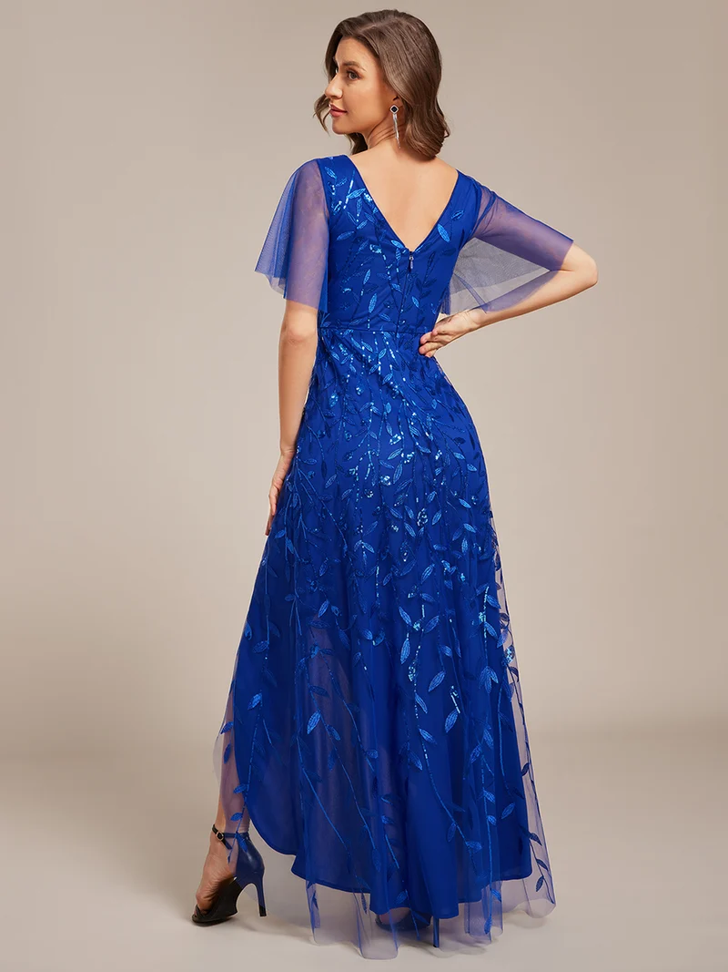 ever ALIX|Robes de soirée pailletées à col en V et fente haute