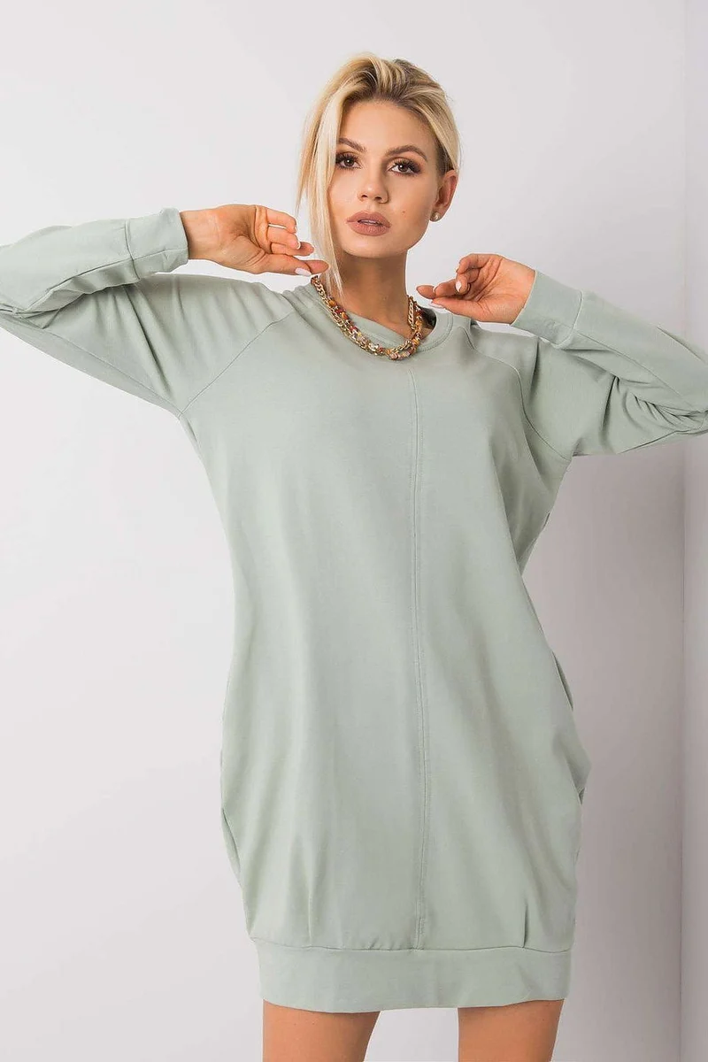 Robe sweat courte casual manches longues