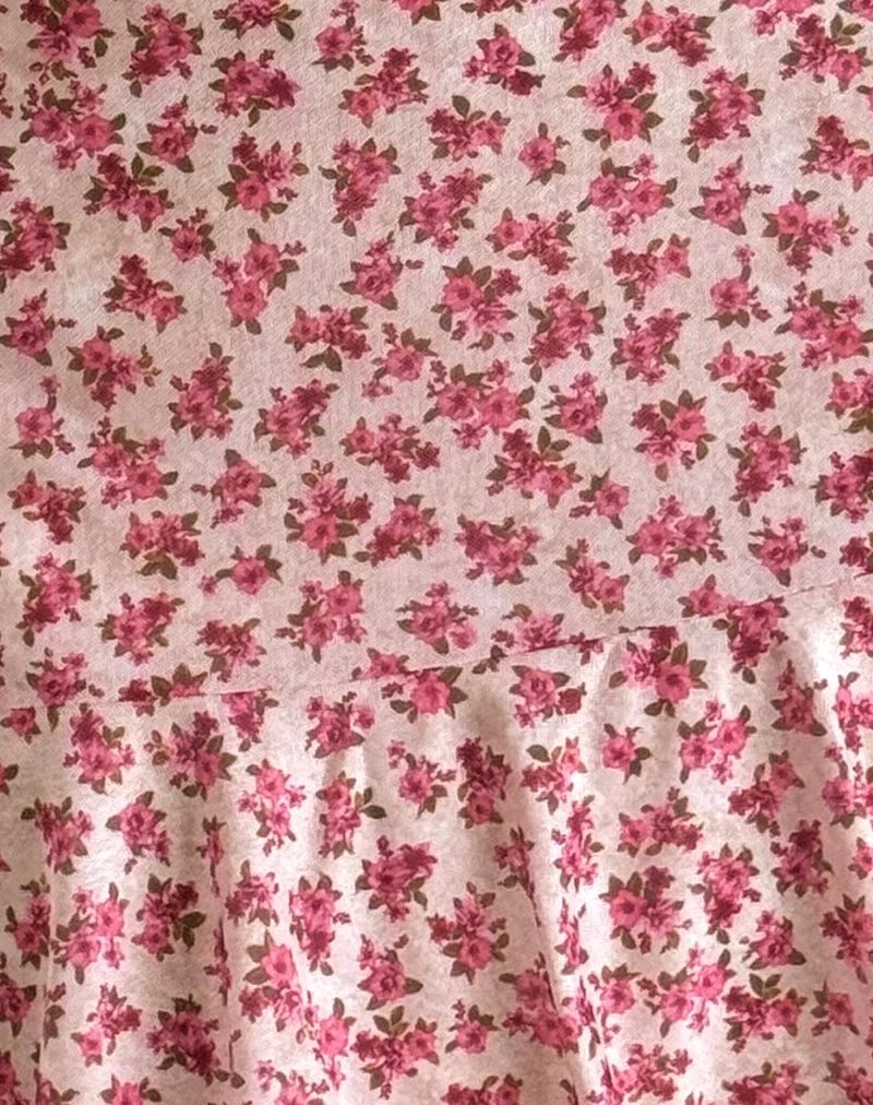 Robe Ginevra en Gardenia romantique avec bordures en dentelle