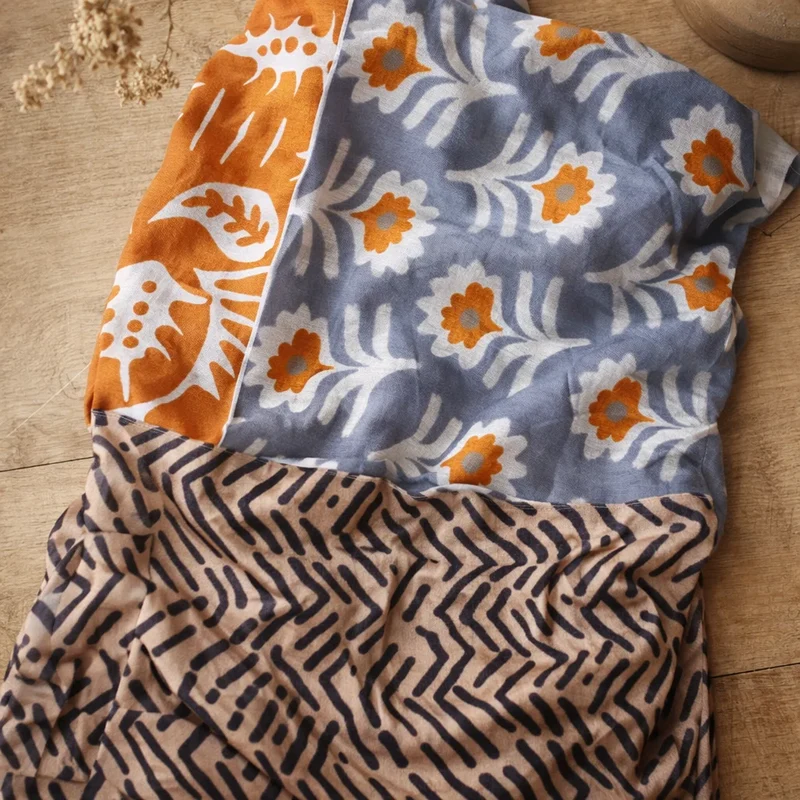 Foulard Patch Motifs Abstraits