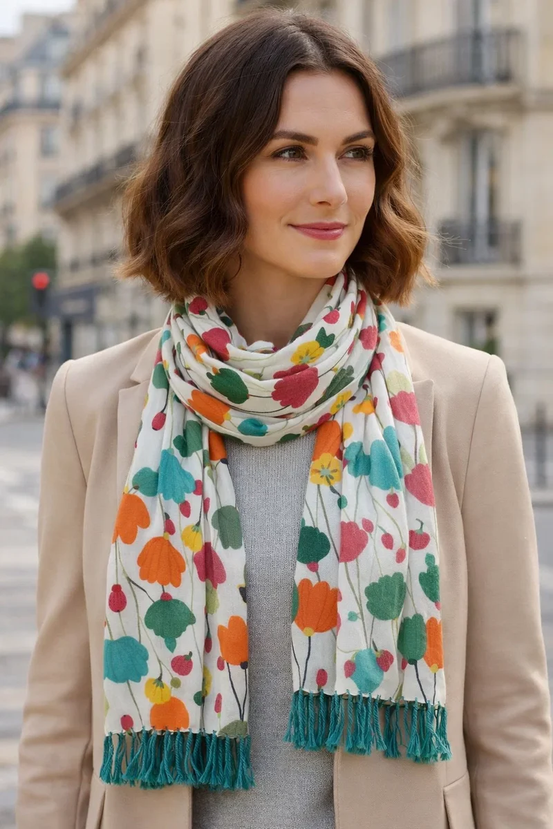 Foulard Franges Bohème