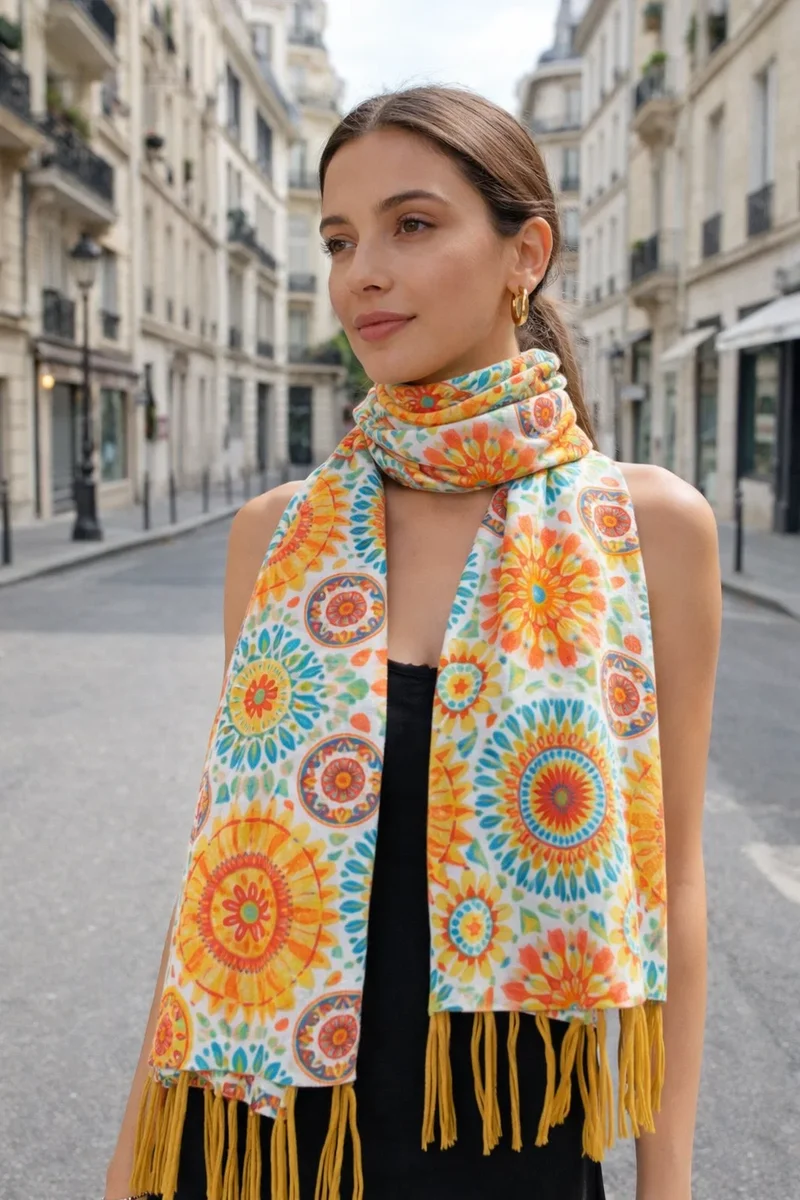 Foulard Franges Bohème