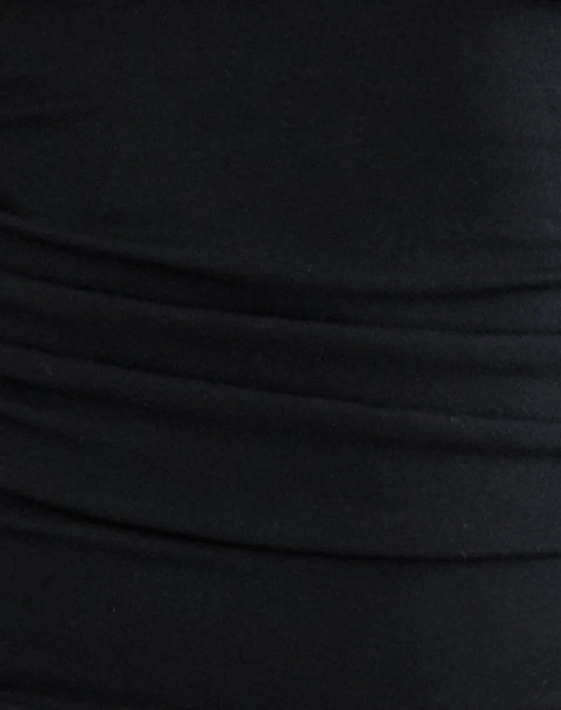 Haut « Batwing » à encolure plongeante Osari en jersey noir