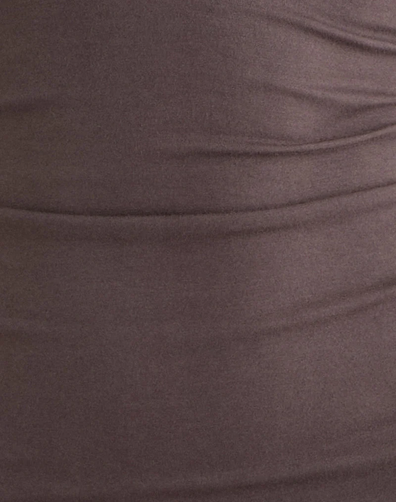 Mini-robe Luscian Plunge couleur poivre