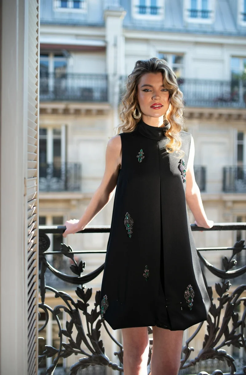 Robe Mina courte Noire