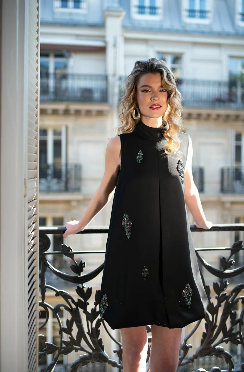 Robe Mina courte Noire