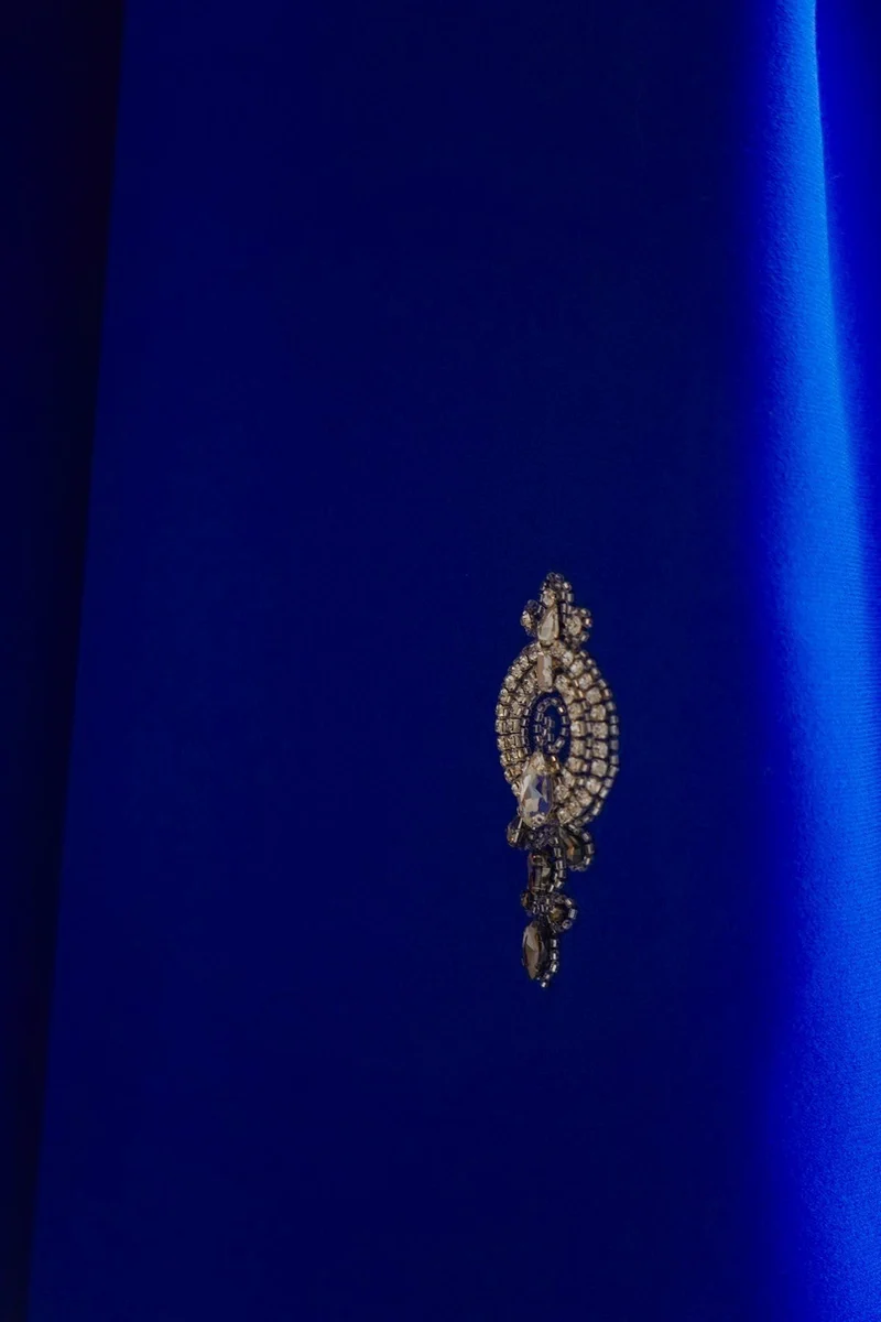 Robe Mina longue bleue