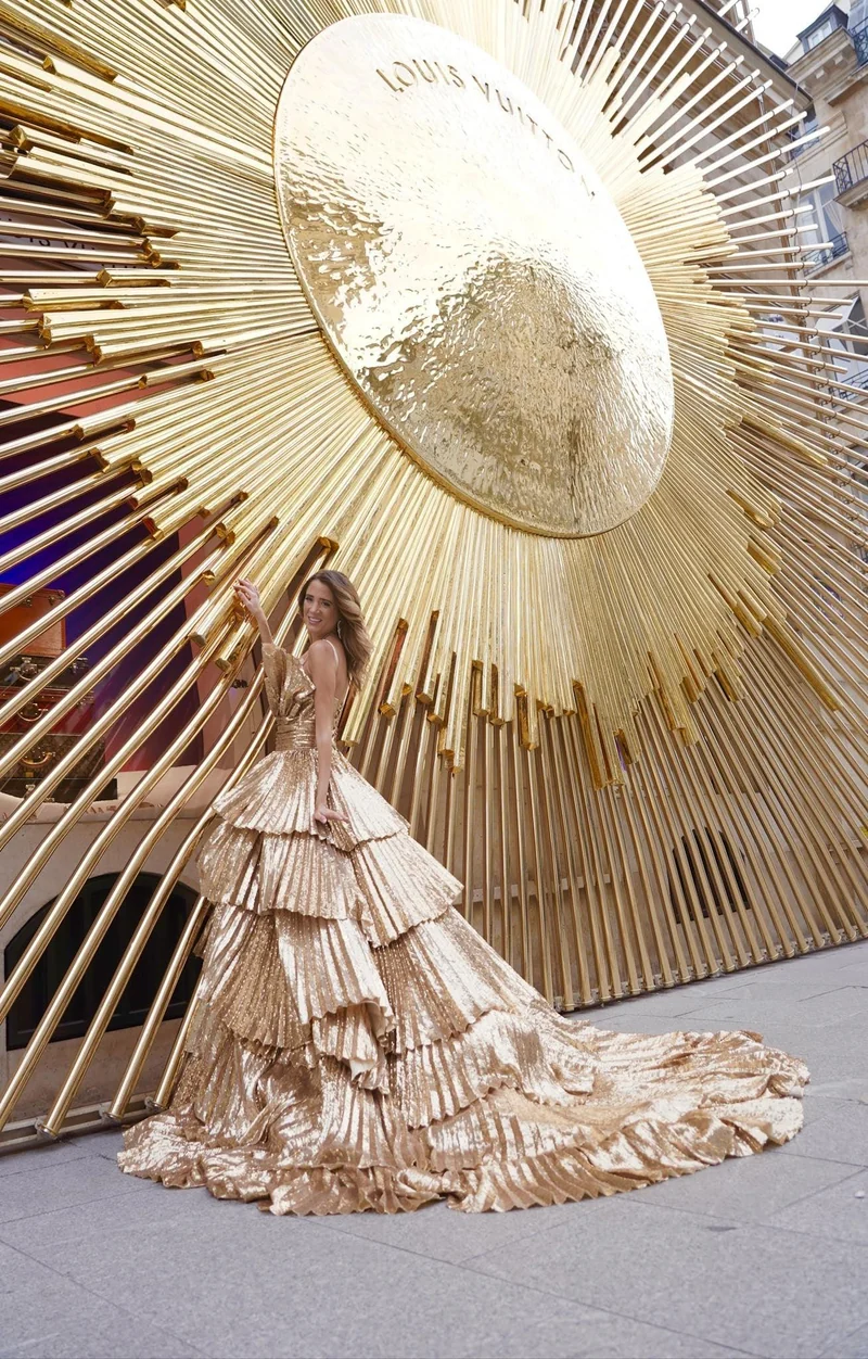 Robe longue du soir Leonie Hanne gold