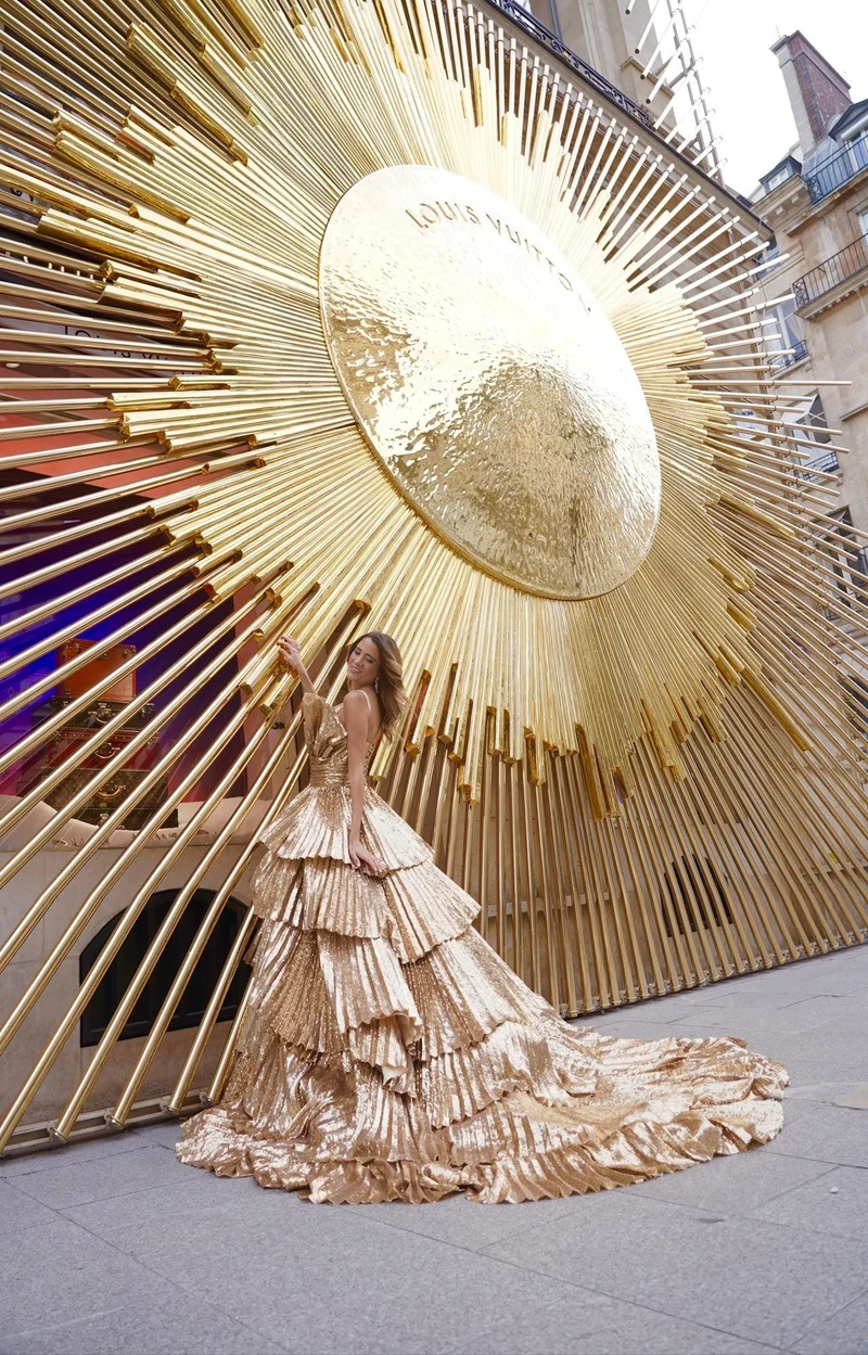 Robe longue du soir Leonie Hanne gold