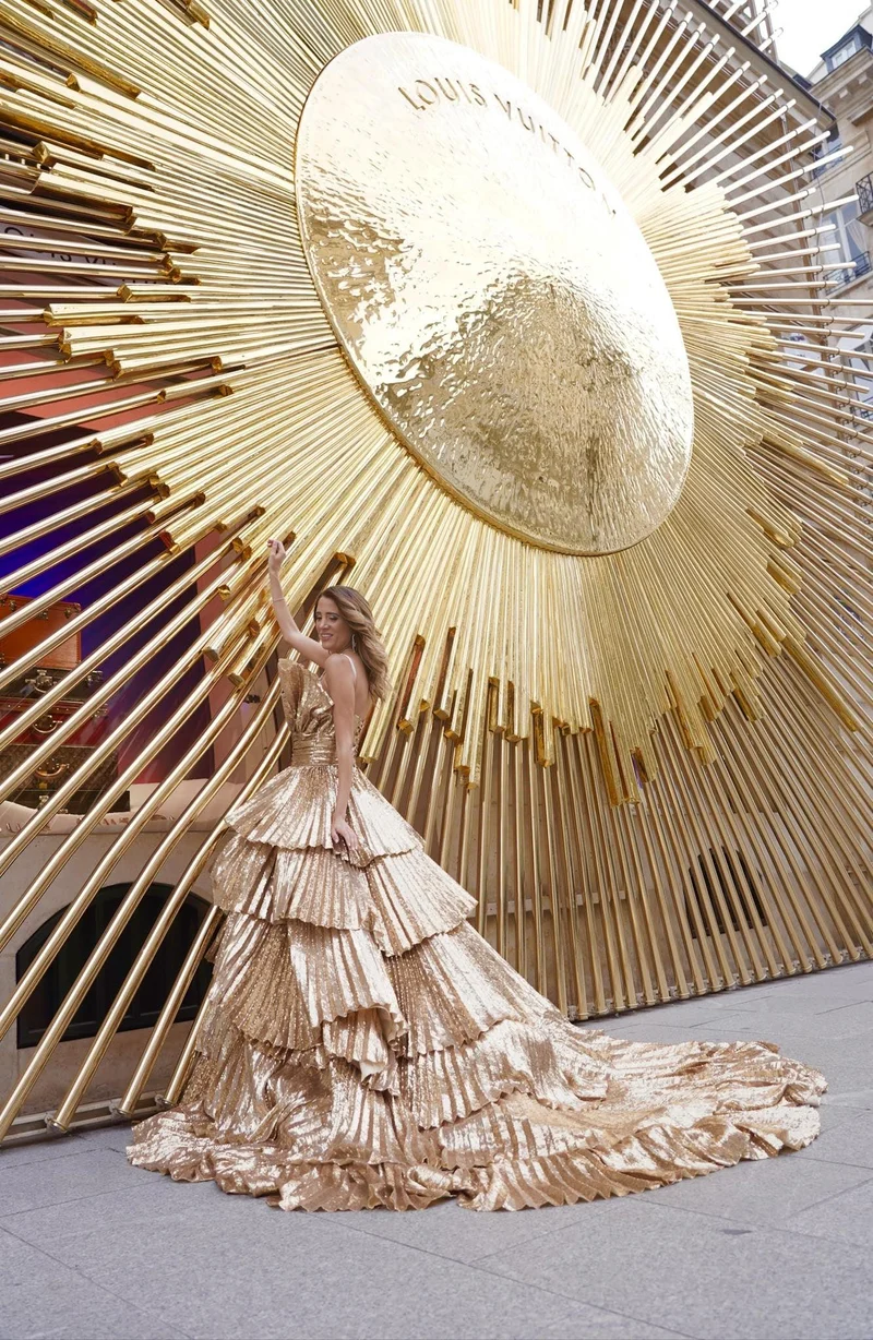 Robe longue du soir Leonie Hanne gold