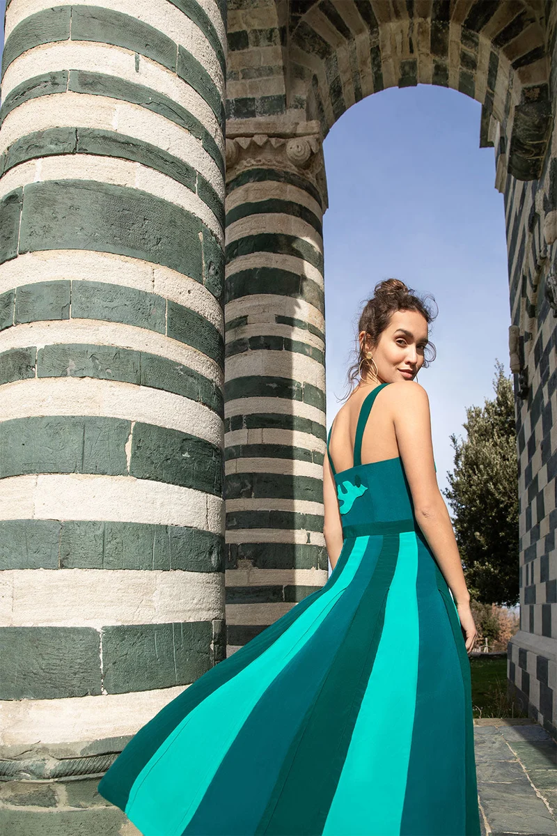 Robe en soie Eucalyptus