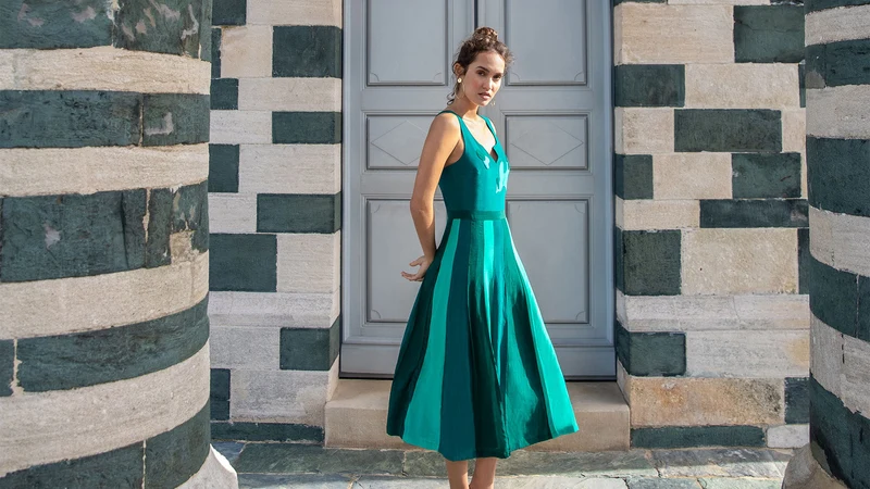 Robe en soie Eucalyptus