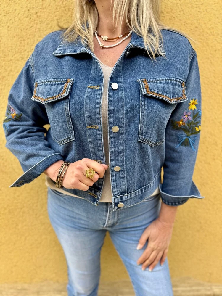 Blouson brodé Felipo jean