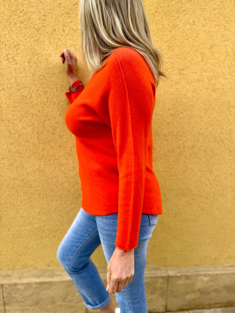 Pull Marino orange foncé
