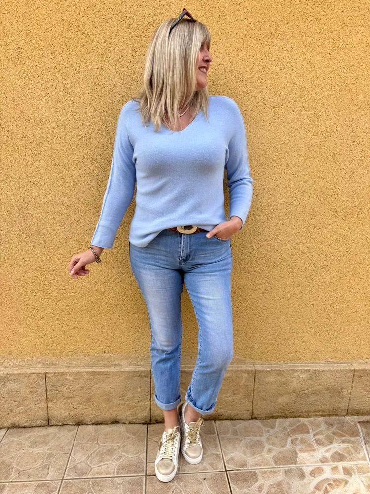 Pull Marino bleu ciel