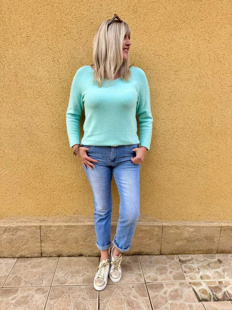 Pull Marino vert d'eau