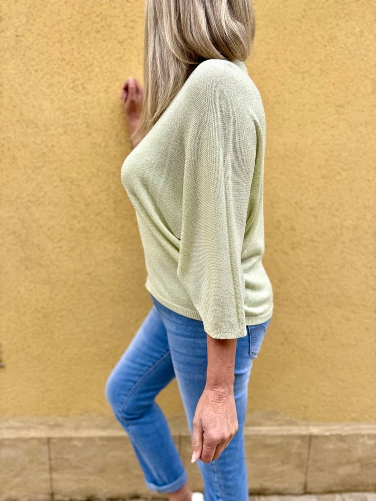 Pull brillant Sylvio vert pâle
