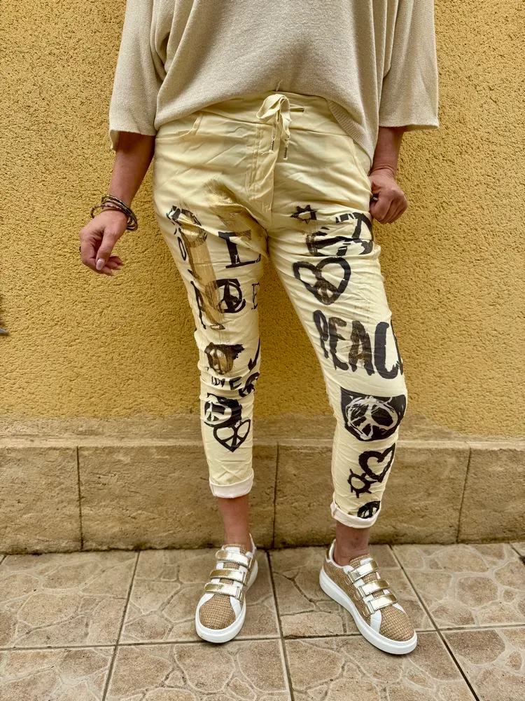 Jogg Peace and Love jaune