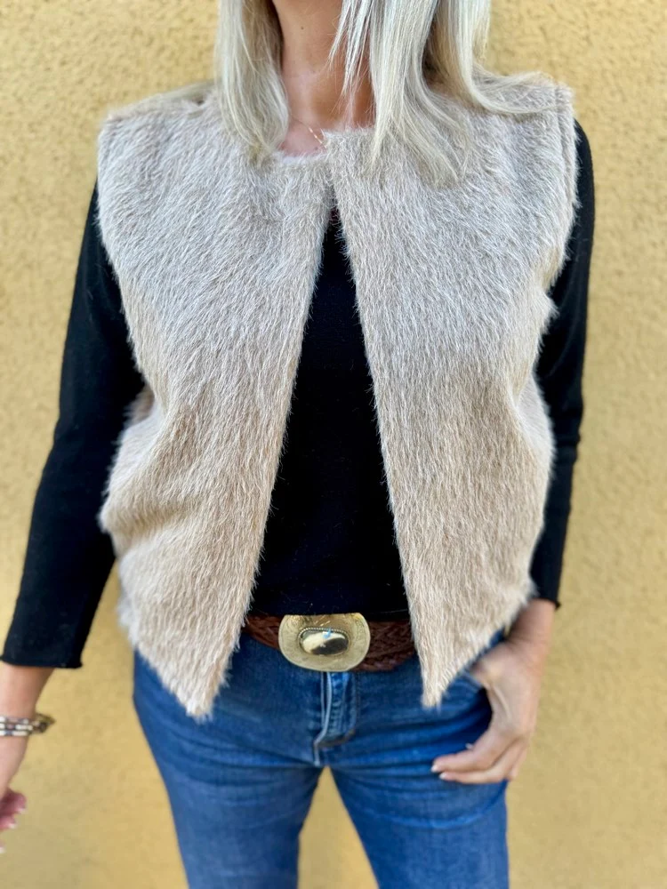 Veste sans manches Miléna beige