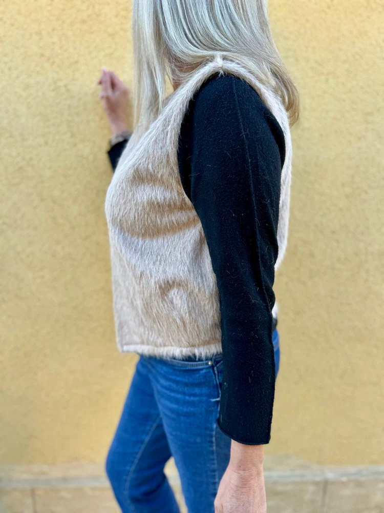 Veste sans manches Miléna beige