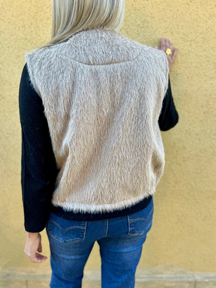 Veste sans manches Miléna beige