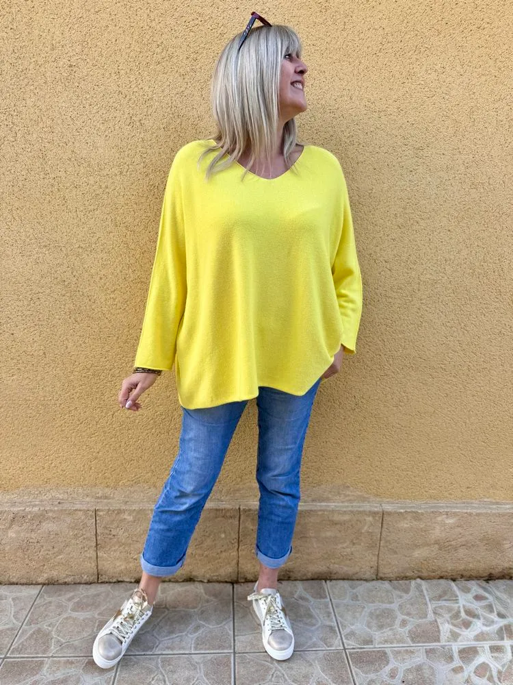 Pull méga loose Pablo jaune
