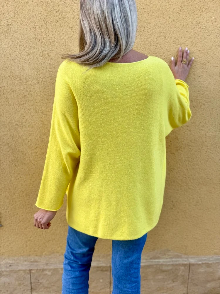 Pull méga loose Pablo jaune