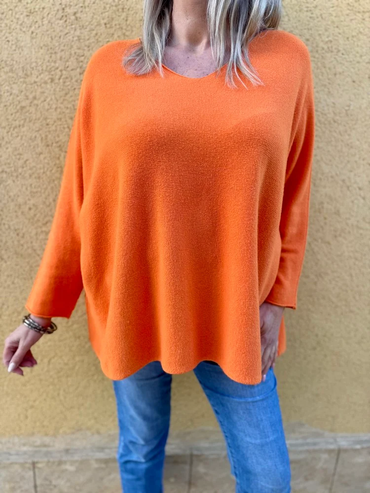 Pull méga loose Pablo orange