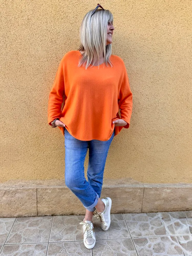 Pull méga loose Pablo orange