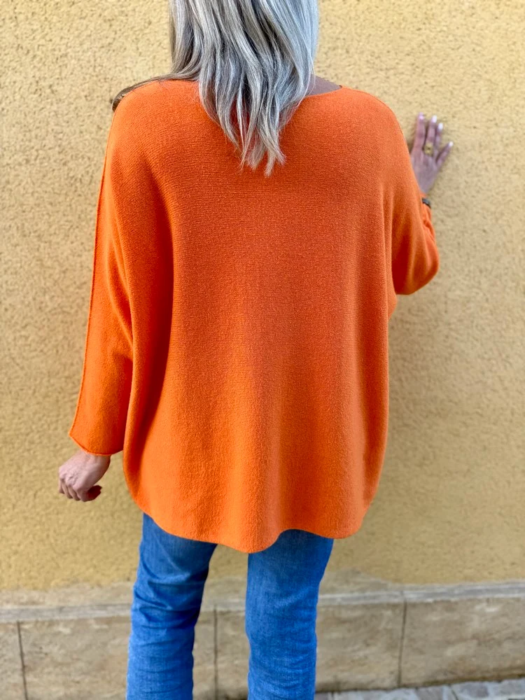 Pull méga loose Pablo orange
