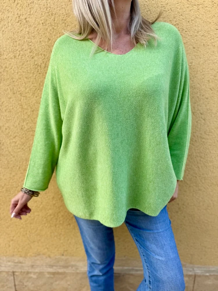 Pull méga loose Pablo vert pomme