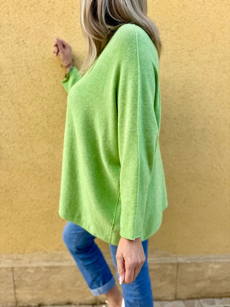Pull méga loose Pablo vert pomme