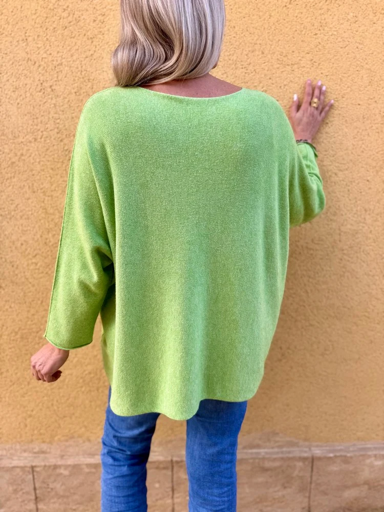 Pull méga loose Pablo vert pomme