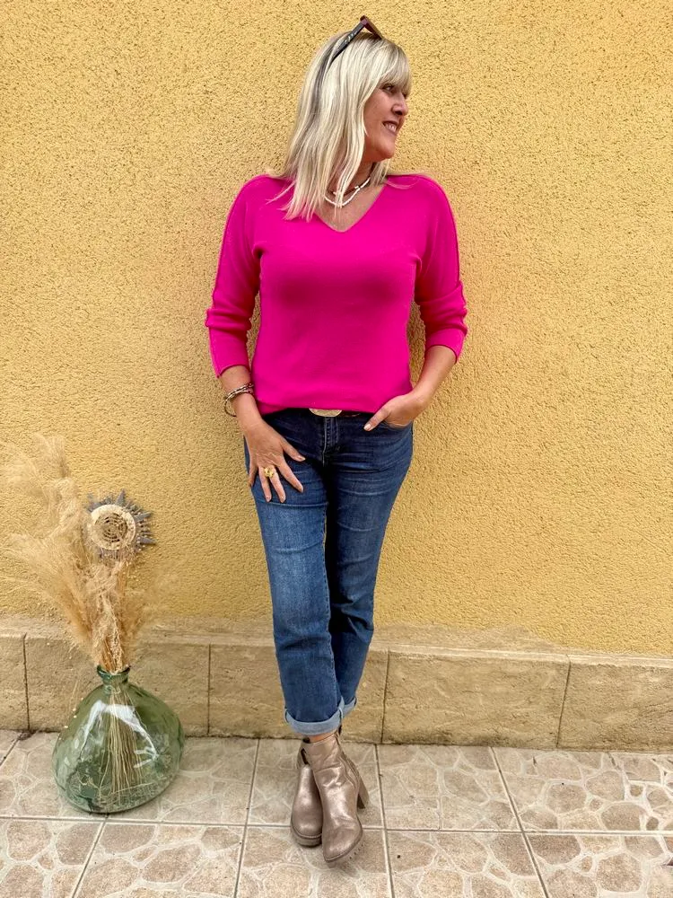 Pull Marino fuchsia