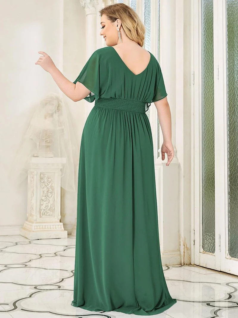 Robe invitée mariage en mousseline de soie A-line