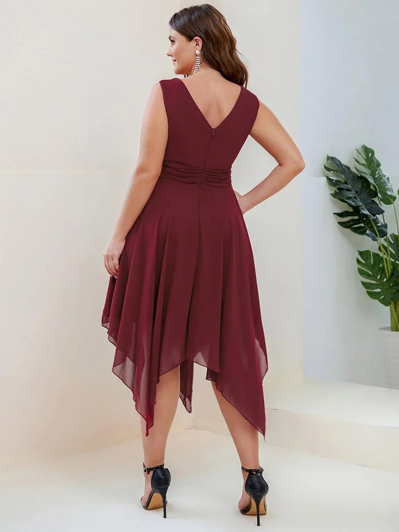 ever ELORA|Robe d’invitée de mariage bohème en mousseline de soie col V profond