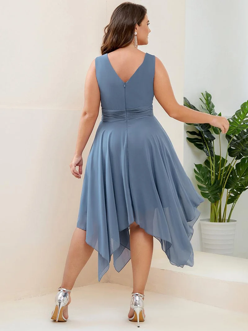 ever ELORA|Robe d’invitée de mariage bohème en mousseline de soie col V profond