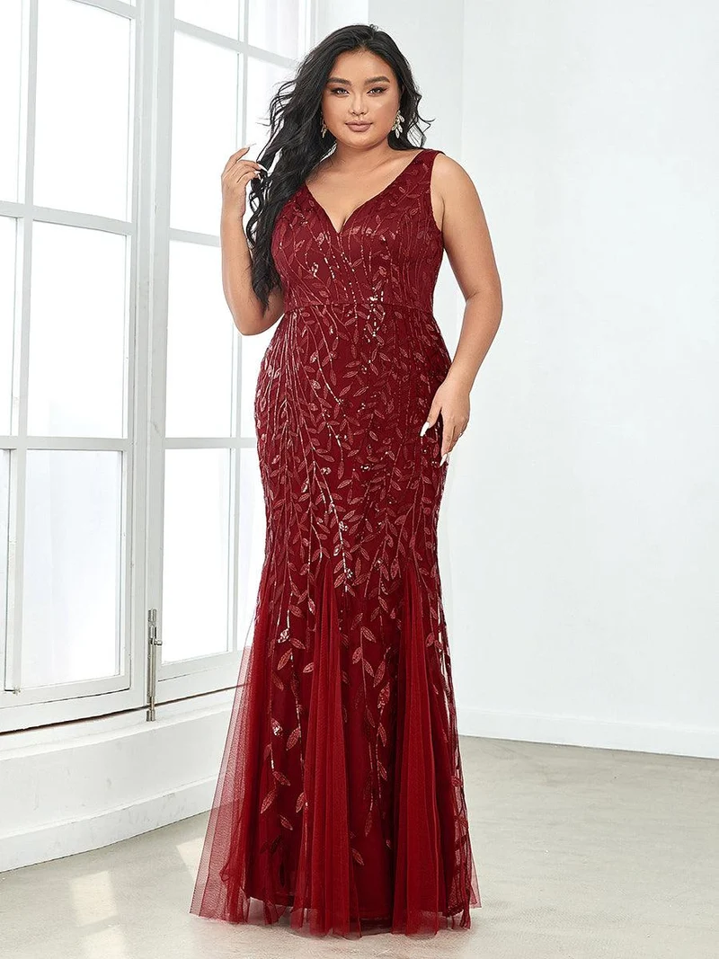 ever ORIEL|Robe de soirée Sexy Longue belle à double col en V pour femmes