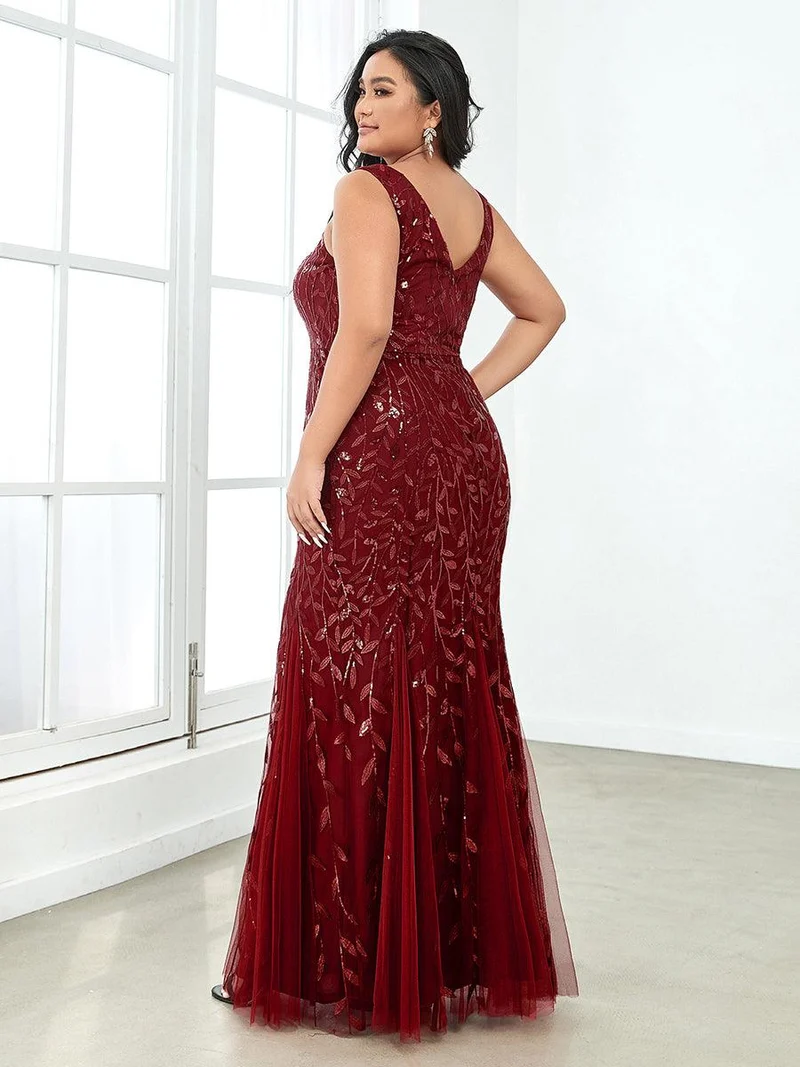 ever ORIEL|Robe de soirée Sexy Longue belle à double col en V pour femmes