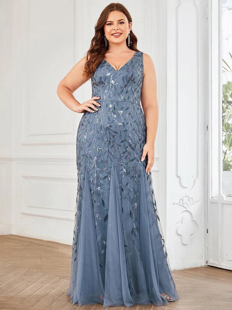 ever ORIEL|Robe de soirée Sexy Longue belle à double col en V pour femmes