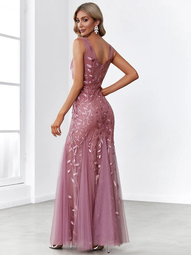 ever ORIEL|Robe de soirée Sexy Longue belle à double col en V pour femmes