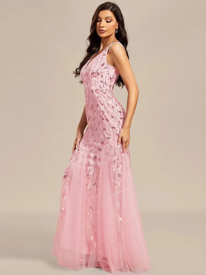 ever ORIEL|Robe de soirée Sexy Longue belle à double col en V pour femmes