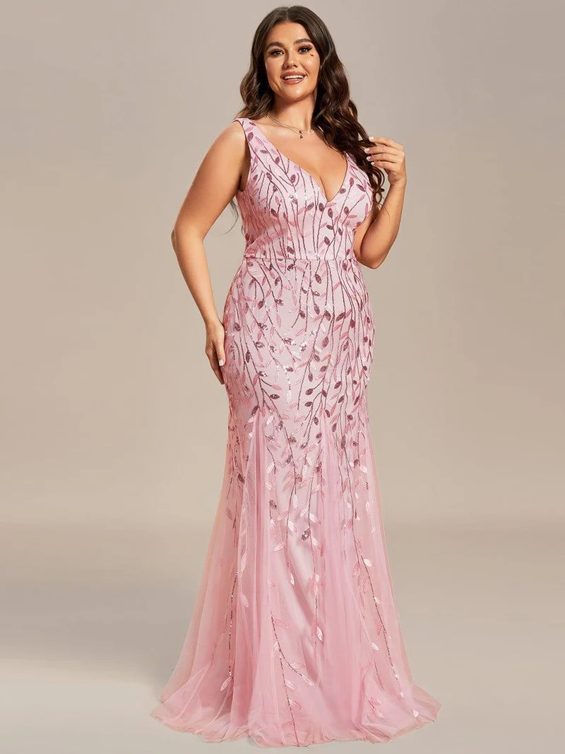 ever ORIEL|Robe de soirée Sexy Longue belle à double col en V pour femmes
