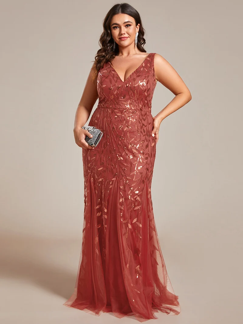 ever ORIEL|Robe de soirée Sexy Longue belle à double col en V pour femmes