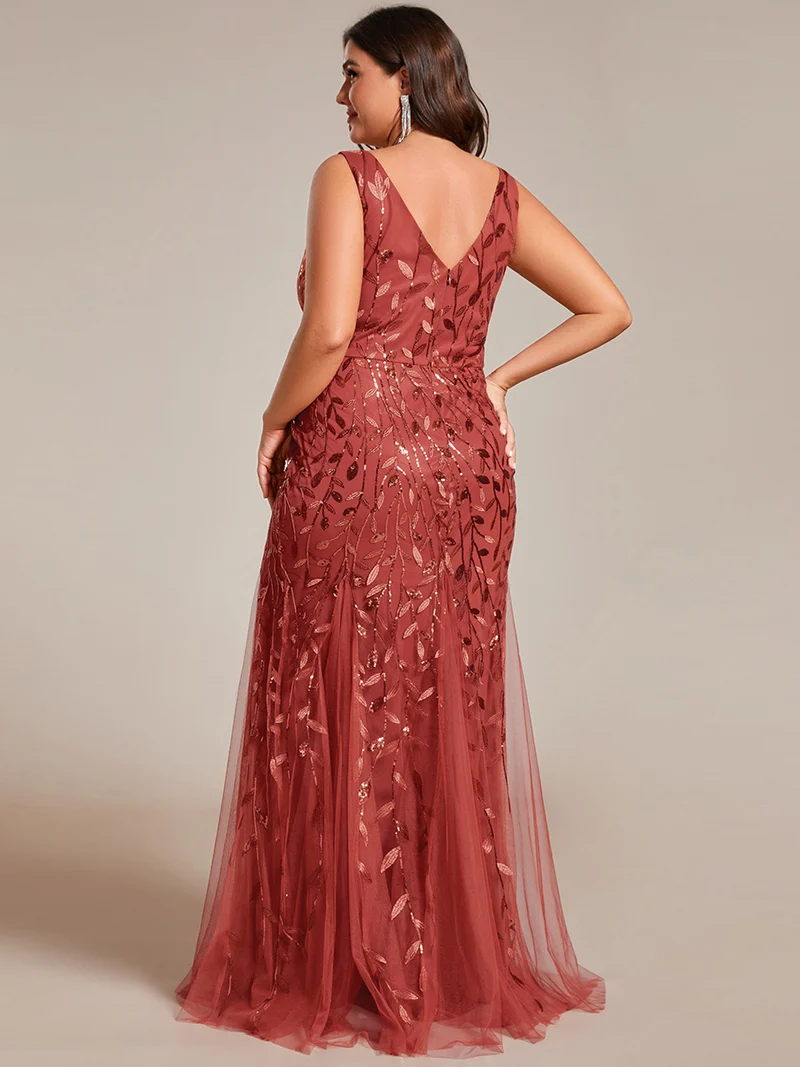 ever ORIEL|Robe de soirée Sexy Longue belle à double col en V pour femmes