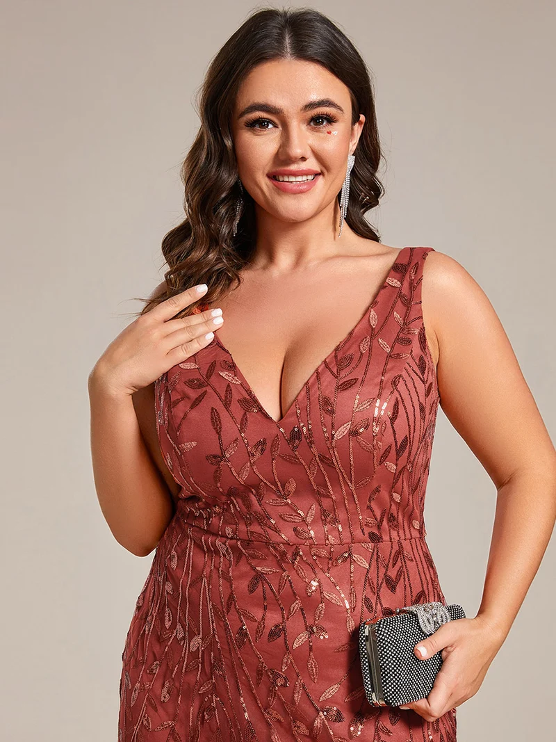 ever ORIEL|Robe de soirée Sexy Longue belle à double col en V pour femmes