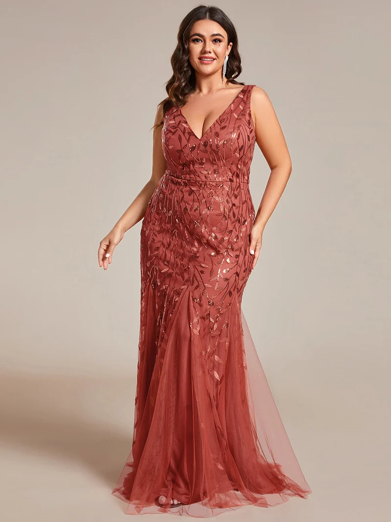 ever ORIEL|Robe de soirée Sexy Longue belle à double col en V pour femmes