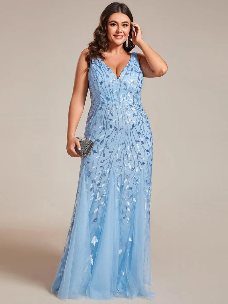 ever ORIEL|Robe de soirée Sexy Longue belle à double col en V pour femmes