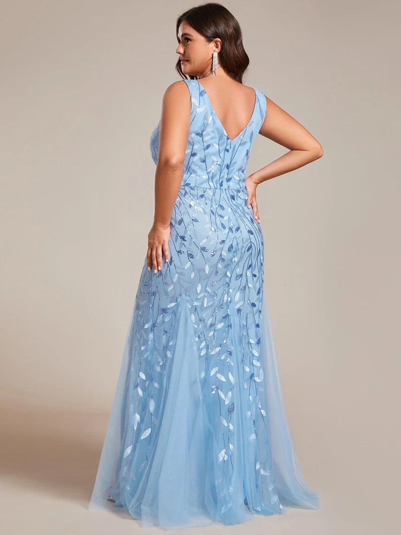 ever ORIEL|Robe de soirée Sexy Longue belle à double col en V pour femmes