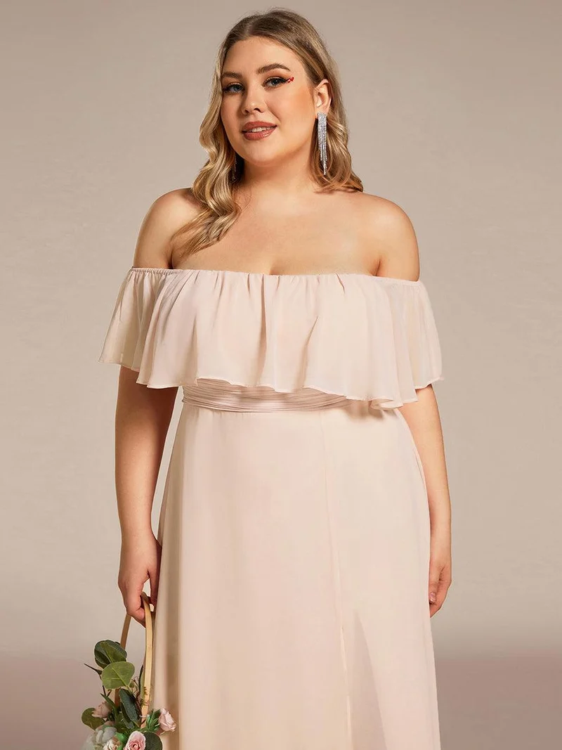 ever ÉMILE|Robe demoiselle d'honneur magnifique longue fendue à épaules dénudées
